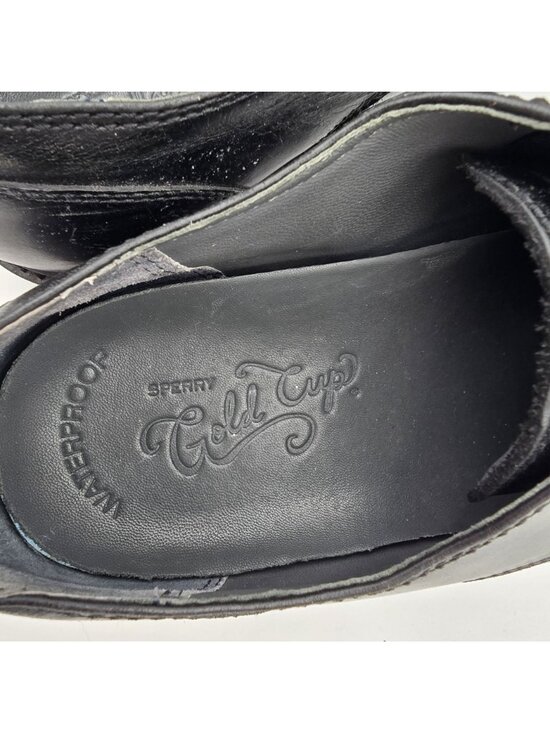 Sperry Mens Gold Cup Oxford Shoes Size 10.5 Black Leather Waterproof Lace-Up main image 4